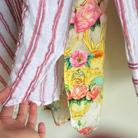 Aratta Silent Journey Pants and Top Embroidered Boho Birth of Venus Sz Med - Picture 12 of 16